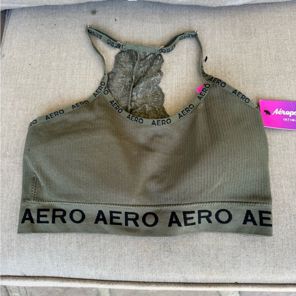 Aeropostale, Lace Bralette, Olive, Size 1X - Picture 1 of 5